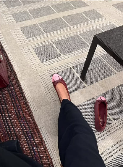 Ballerines "Intemporelles" — Cuir & Daim Signature